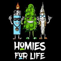 Homies For Life Weed Funny Drawstring Bag