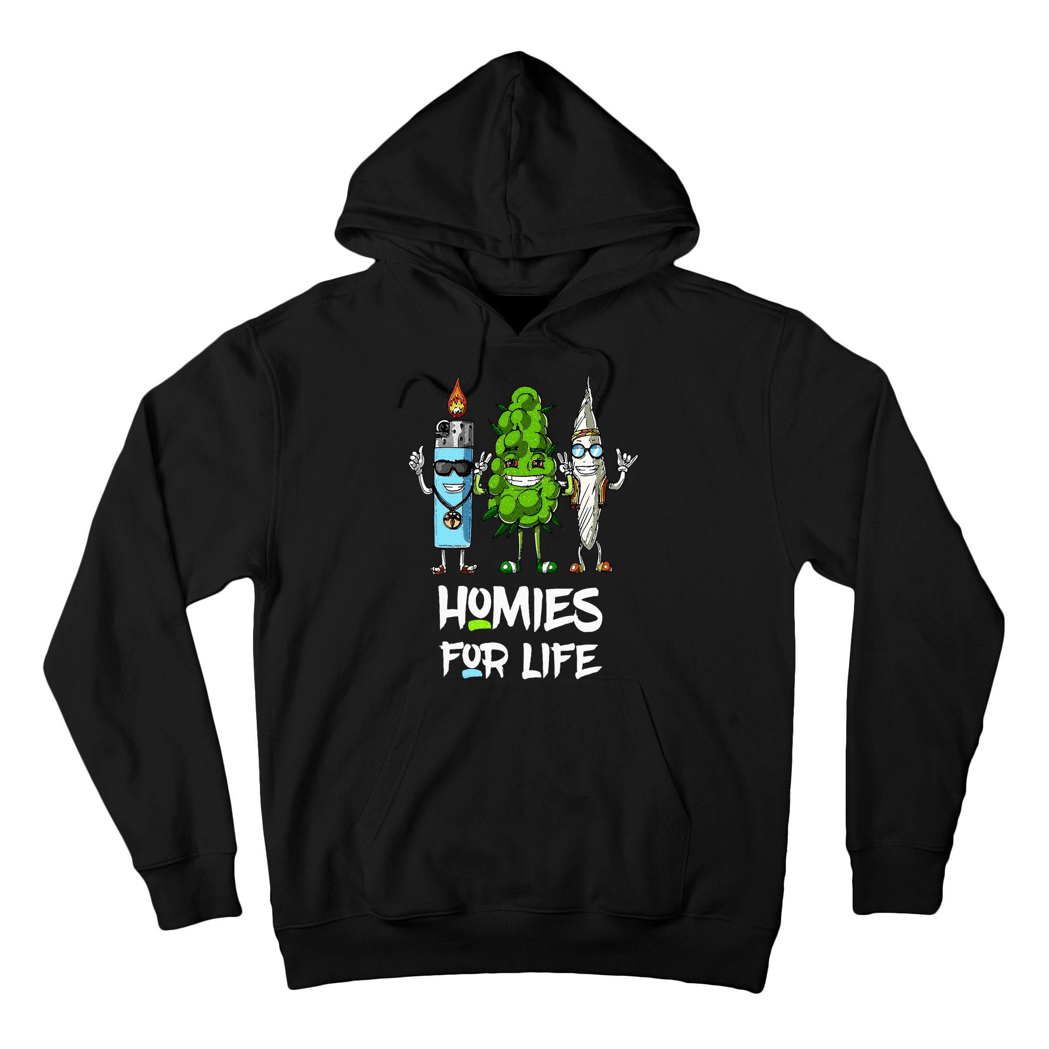 Homies For Life Weed Funny Tall Hoodie