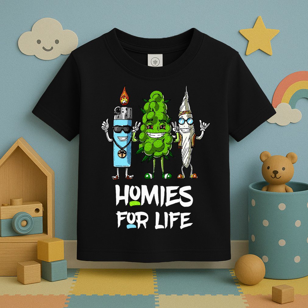 Homies For Life Weed Funny Toddler T-Shirt