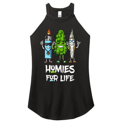 Homies For Life Weed Funny Women's Perfect Tri Rocker Tank