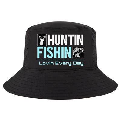 Huntin Fishin Lovin Every Day, Black Fly Hunting And Fishing Cool Comfort Performance Bucket Hat