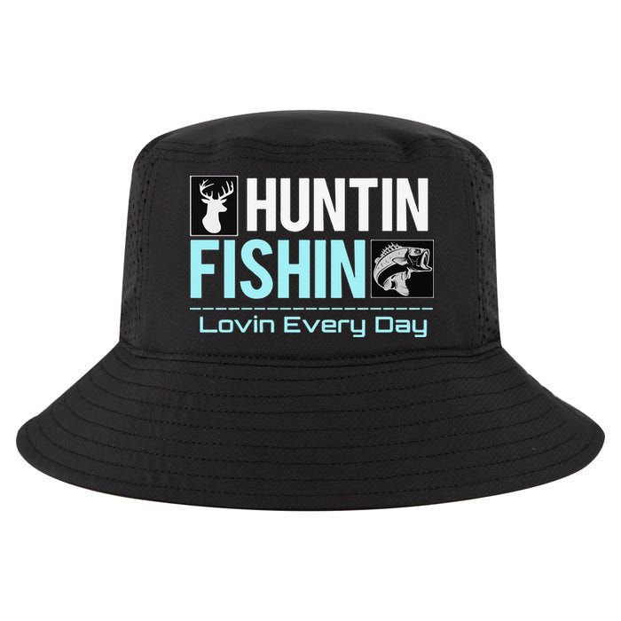Huntin Fishin Lovin Every Day, Black Fly Hunting And Fishing Cool Comfort Performance Bucket Hat