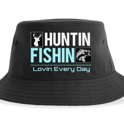 Huntin Fishin Lovin Every Day, Black Fly Hunting And Fishing Sustainable Bucket Hat