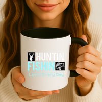 Huntin Fishin Lovin Every Day, Black Fly Hunting And Fishing Mug