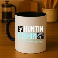 Huntin Fishin Lovin Every Day, Black Fly Hunting And Fishing Mug