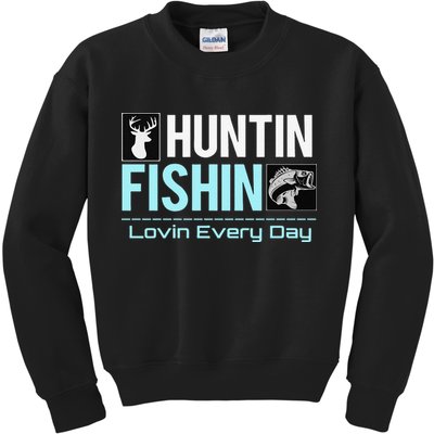 Huntin Fishin Lovin Every Day, Black Fly Hunting And Fishing Kids Sweatshirt