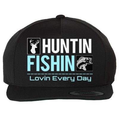 Huntin Fishin Lovin Every Day, Black Fly Hunting And Fishing Wool Snapback Cap