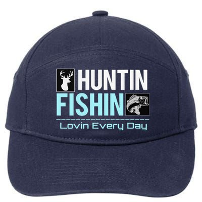 Huntin Fishin Lovin Every Day, Black Fly Hunting And Fishing 7-Panel Snapback Hat