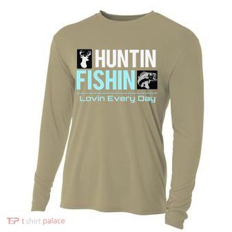 Huntin Fishin Lovin Every Day, Black Fly Hunting And Fishing Cooling Performance Long Sleeve Crew