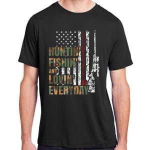 Hunting Fishing Loving Everyday American Deer Hunter Patriot Adult ChromaSoft Performance T-Shirt