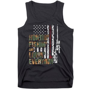 Hunting Fishing Loving Everyday American Deer Hunter Patriot Tank Top