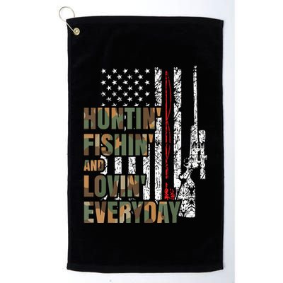 Hunting Fishing Loving Everyday American Deer Hunter Patriot Golf Towel