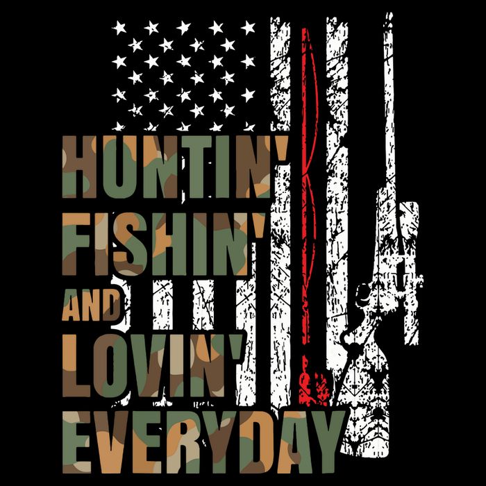 Hunting Fishing Loving Everyday American Deer Hunter Patriot Womens T-Shirt