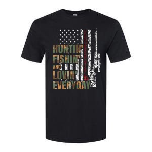 Hunting Fishing Loving Everyday American Deer Hunter Patriot Softstyle CVC T-Shirt