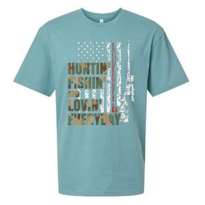 Hunting Fishing Loving Everyday American Deer Hunter Patriot Sueded Cloud Jersey T-Shirt