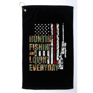 Hunting Fishing Loving Everyday American Deer Hunter Patriot Platinum Collection Golf Towel