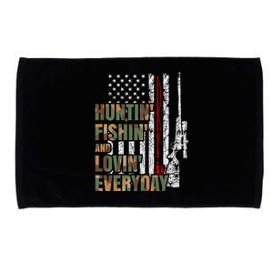 Hunting Fishing Loving Everyday American Deer Hunter Patriot Microfiber Hand Towel