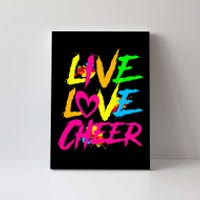 Happy Funny Live Love Cheer Cute Cheerleader Canvas