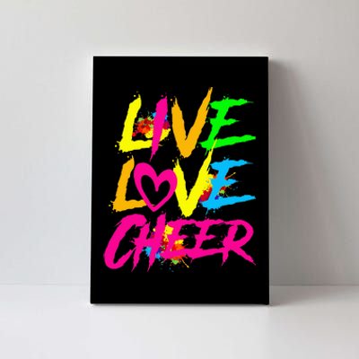 Happy Funny Live Love Cheer Cute Cheerleader Canvas