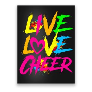 Happy Funny Live Love Cheer Cute Cheerleader Poster