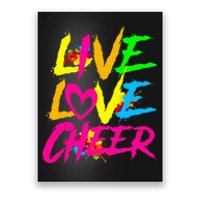 Happy Funny Live Love Cheer Cute Cheerleader Poster