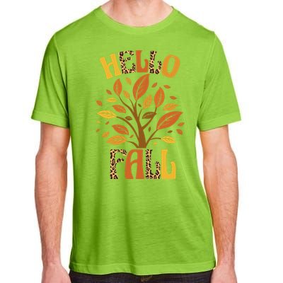 Hello Fall Leopard Season Nature Adult ChromaSoft Performance T-Shirt