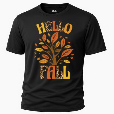 Hello Fall Leopard Season Nature Performance Shirt