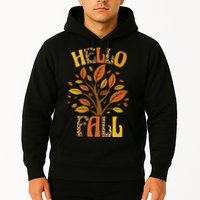 Hello Fall Leopard Season Nature Hoodie