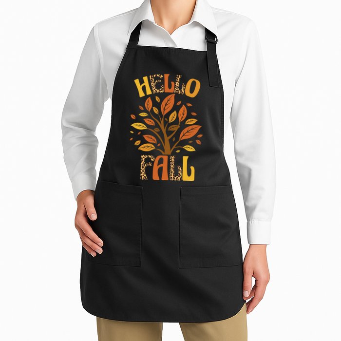 Hello Fall Leopard Season Nature Apron