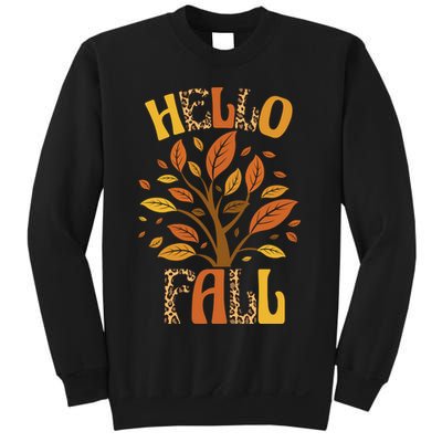 Hello Fall Leopard Season Nature Sweatshirt