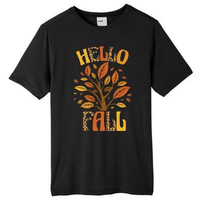 Hello Fall Leopard Season Nature Tall Fusion ChromaSoft Performance T-Shirt