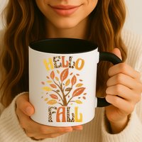 Hello Fall Leopard Season Nature Mug