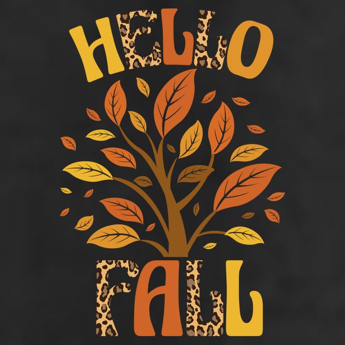 Hello Fall Leopard Season Nature Beanie