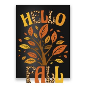 Hello Fall Leopard Season Nature Poster