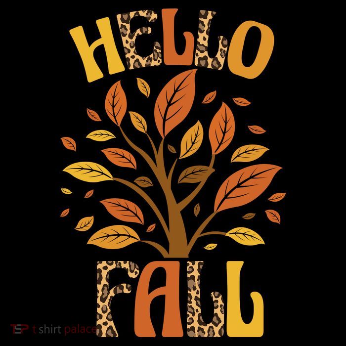 Hello Fall Leopard Season Nature Poster