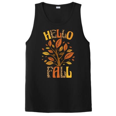 Hello Fall Leopard Season Nature PosiCharge Competitor Tank