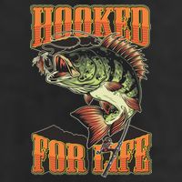 Hooked For Life Funny Fishing Bass Fish Design Adult Drive Performance Visor