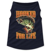 Hooked For Life Funny Fishing Bass Fish Design Doggie Tank