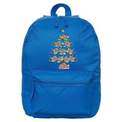 Halibut Fish Lover Xmas Lighting Halibut Christmas Tree Gift 16 in Basic Backpack