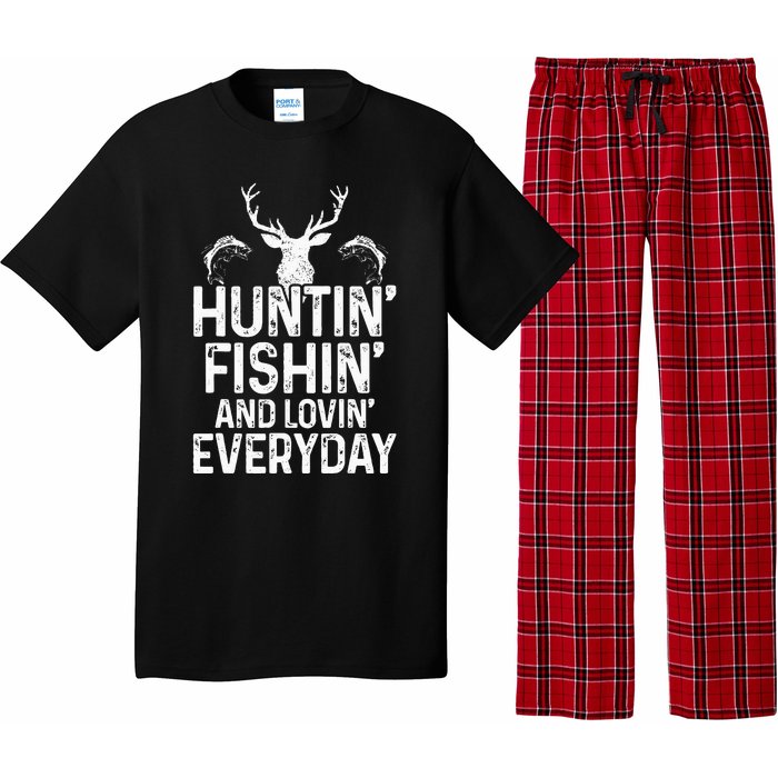 Hunting Fishing Loving Everyday Funny Hunter Fisherman Gift Pajama Set