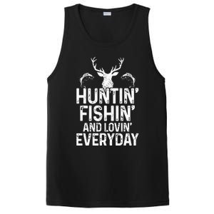 Hunting Fishing Loving Everyday Funny Hunter Fisherman Gift PosiCharge Competitor Tank