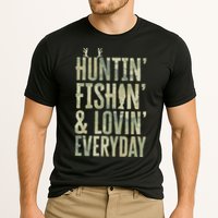 Hunting Fishing Loving Every Day Fathers Day Camo Cooling Performance Crew T-Shirt