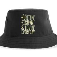 Hunting Fishing Loving Every Day Fathers Day Camo Sustainable Bucket Hat