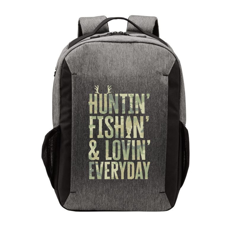 Hunting Fishing Loving Every Day Fathers Day Camo Vector Backpack