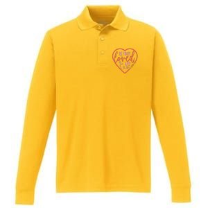 He First Loved Us Easter Christian Valentines Day Performance Long Sleeve Polo