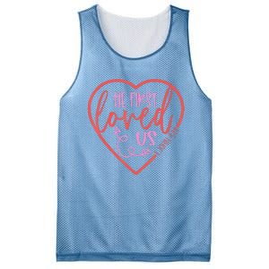 He First Loved Us Easter Christian Valentines Day Mesh Reversible Basketball Jersey Tank