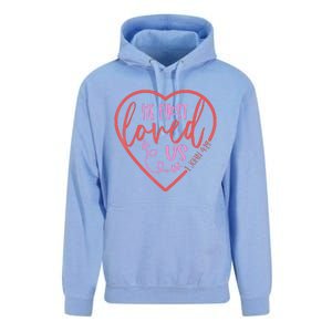 He First Loved Us Easter Christian Valentines Day Unisex Surf Hoodie