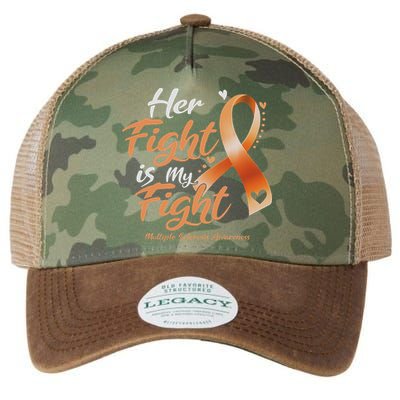 Her Fight My Fight Ms Multiple Sclerosis Awareness Women Legacy Tie Dye Trucker Hat