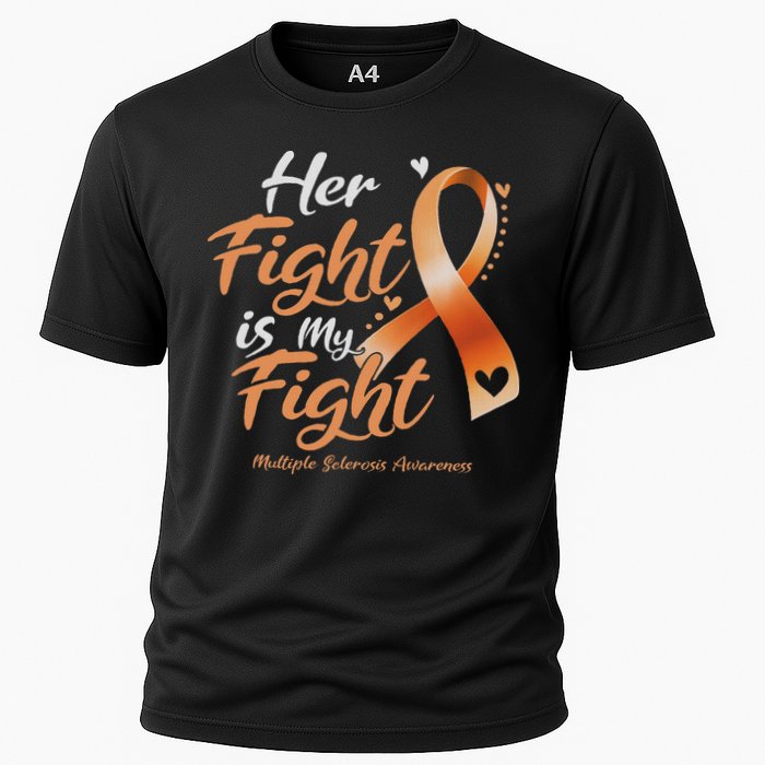 Her Fight My Fight Ms Multiple Sclerosis Awareness Women Cooling Performance Crew T-Shirt