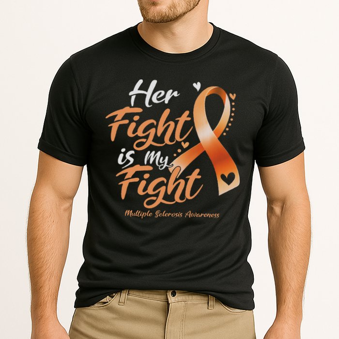 Her Fight My Fight Ms Multiple Sclerosis Awareness Women Cooling Performance Crew T-Shirt